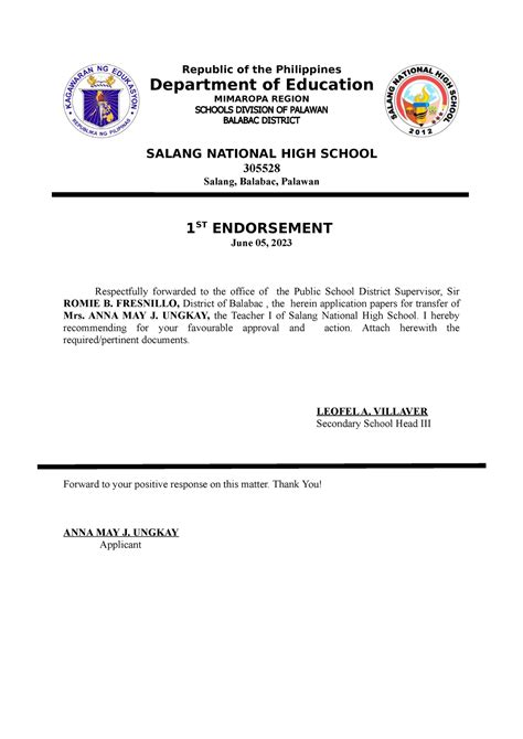 endorsement letter in tagalog|Endorsement in Tagalog.